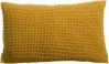 Coussin uni Maïa en coton recyclé/stonewash coloris Safran 30x50