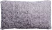 Coussin uni Tana en coton stonewashed coloris Brume 40x65 - Vivaraise