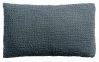 Coussin uni Tana en coton stonewashed coloris Cendre 40x65