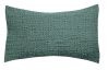 Coussin uni Tana en coton stonewashed coloris Vert de gris 40x65