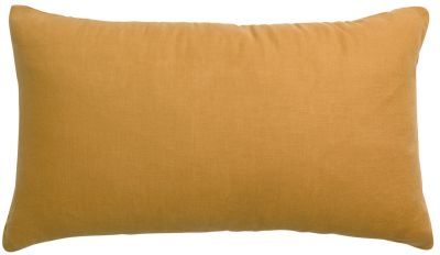 Coussin uni Zeff en lin/coton coloris Ocre 30x50 - Vivaraise