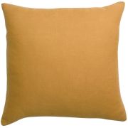 Coussin uni Zeff en lin/coton coloris Ocre 45x45 - Vivaraise