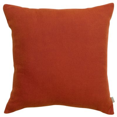Coussin uni Zeff en lin/coton coloris Rooibos 45x45 - Vivaraise