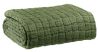 Couvre-lit stonewashed Swami en coton coloris Olive