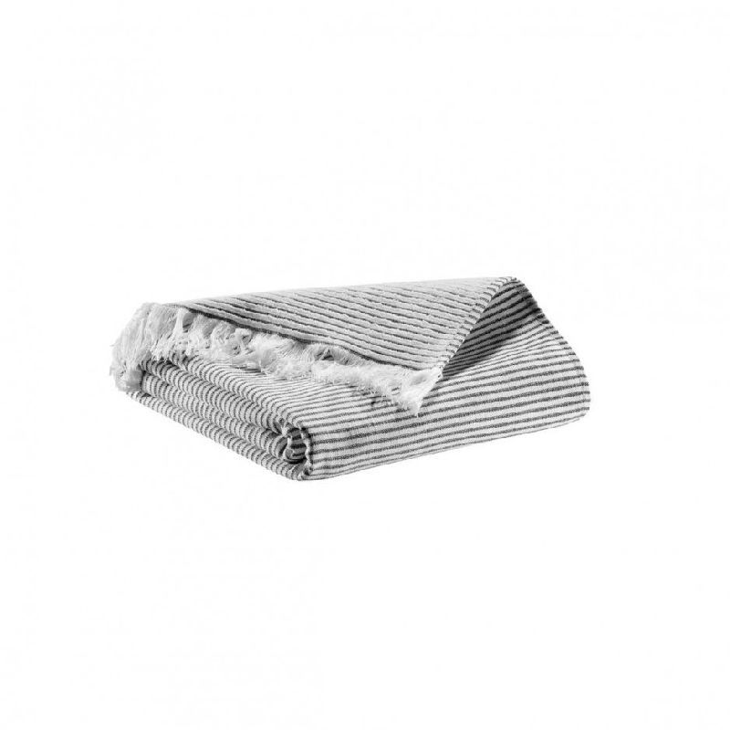 Drap de Douche Lulu carbone 70x140 - Vivaraise