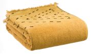 Drap de bain Julia en coton/polyester coloris Bronze 90x150 - Vivaraise