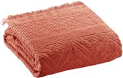 Drap de bain Zoé en coton coloris Sienne 100x180 - Vivaraise