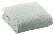 Drap de bain Zoé en coton uni coloris Jade 100x180 - Vivaraise