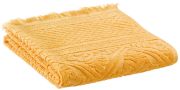 Drap de bain Zoé en coton uni coloris Mimosa 100x180 - Vivaraise