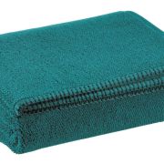 Drap de bain uni Bora en coton coloris Paon 90x150 - Vivaraise