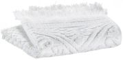 Drap de bain uni Zoé en coton coloris Neige 100x180 - Vivaraise