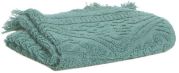 Drap de bain uni Zoé en coton coloris Vert de gris 100x180 - Vivaraise