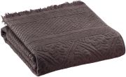 Drap de douche Zoé en coton coloris Ebène 70x140 - Vivaraise