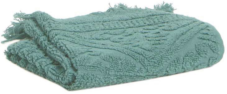 Drap de douche coton Zoé vert de gris 70x140 - Vivaraise