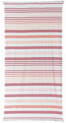 Drap hammam Samoa coton recyclé coloris Brique 100x200 - Vivaraise