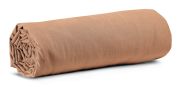 Drap housse Calita en coton coloris cannelle 160x200 b30 - Vivaraise