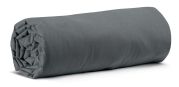 Drap housse Calita en coton coloris carbone 160x200 b30 - Vivaraise