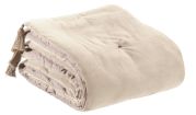Edredon Elise en coton/polyester Grège 80x180 - Vivaraise