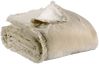 Edredon Fara velours de coton coloris lin 85x200
