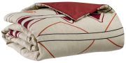 Edredon Zeff Mila en coton/lin rubis 80x180 - Vivaraise