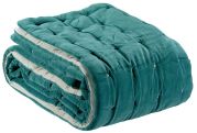 Edredon uni Elise en coton coloris Vert de gris 160x160 - Vivaraise