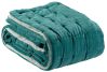 Edredon uni Elise en coton coloris Vert de gris 160x160