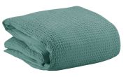 Housse de couette Phébus stonewashed coloris Vert de gris 140x200 - Vivaraise