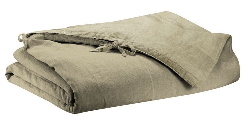 Housse de couette Zéphyr en lin Stonewashed coloris Naturel 140x200 - Vivaraise