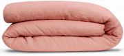 Housse de couette uni Linco en coton/lin coloris Blush 260x240 - Vivaraise