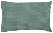 Housse de coussin Maia coton stonewashed vert de gris 30x50 - Vivaraise