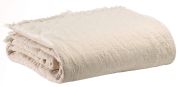 Jeté de lit Inès en coton Crème 240x260 - Vivaraise