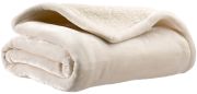 Jeté de lit Michka en polyester coloris coquille 220x240 - Vivaraise
