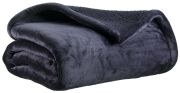 Jeté de lit Michka en polyester coloris marine 220x240 - Vivaraise