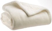 Jeté de lit Michka en polyester coloris neige 220x240 - Vivaraise