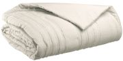 Jeté de lit Miha en coton uni coloris lin 240x260 - Vivaraise