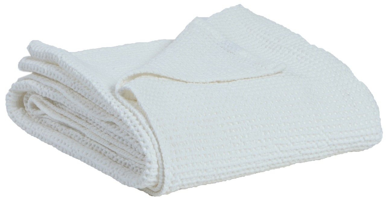 Jeté de lit Stonewashed Maia craie 280x260 - Vivaraise
