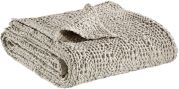 Jeté de lit Tana en coton stonewashed coloris Lin 280x260 - Vivaraise