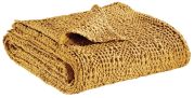 Jeté de lit Tana en coton stonewashed coloris Maïs 240x260 - Vivaraise