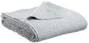 Jeté de lit Tana en coton stonewashed coloris perle 180x260 - Vivaraise