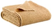 Jeté de lit stonewashed Maïa coton coloris Sable 180x260 - Vivaraise