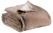 Jeté de lit uni Fara en coton coloris Sésame 240x260 - Vivaraise