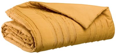 Jeté de lit uni Miha en coton/polyester coloris Bronze 240x260 - Vivaraise