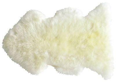Peau de mouton Sibérie coloris Neige 67x100x4 - Vivaraise