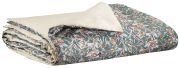 Plaid Anime Rosaline en coton coloris prusse 100x180 - Vivaraise
