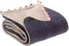 Plaid Gastounet en polyester coloris Cobalt 140x200
