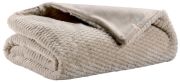 Plaid Georgia en polyester coloris Lin 140x180 - Vivaraise