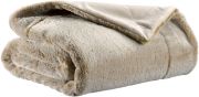Plaid Kinta en polyester coloris mirabelle 130x160 - Vivaraise