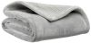 Plaid Michka en microfibre polyester perle