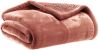 Plaid Michka en polyester coloris Terracotta