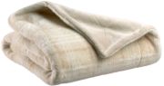 Plaid fausse fourrure Luba en polyester coloris Sable 140x180 - Vivaraise